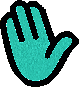 The raised palm